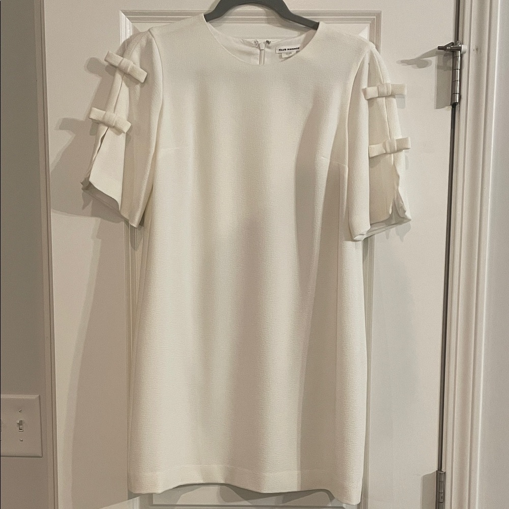 Club Monaco White Dress with Bow Details